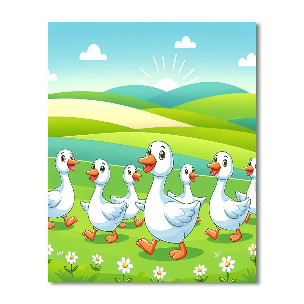 Giggly Goose Parade Painting Number Kit