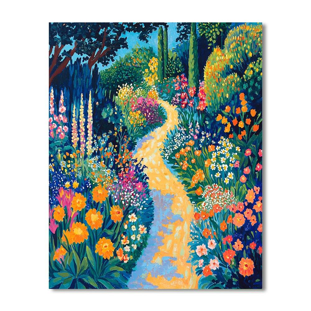 Henri Matisse Inspired Fantasy Garden Path  Number Painting