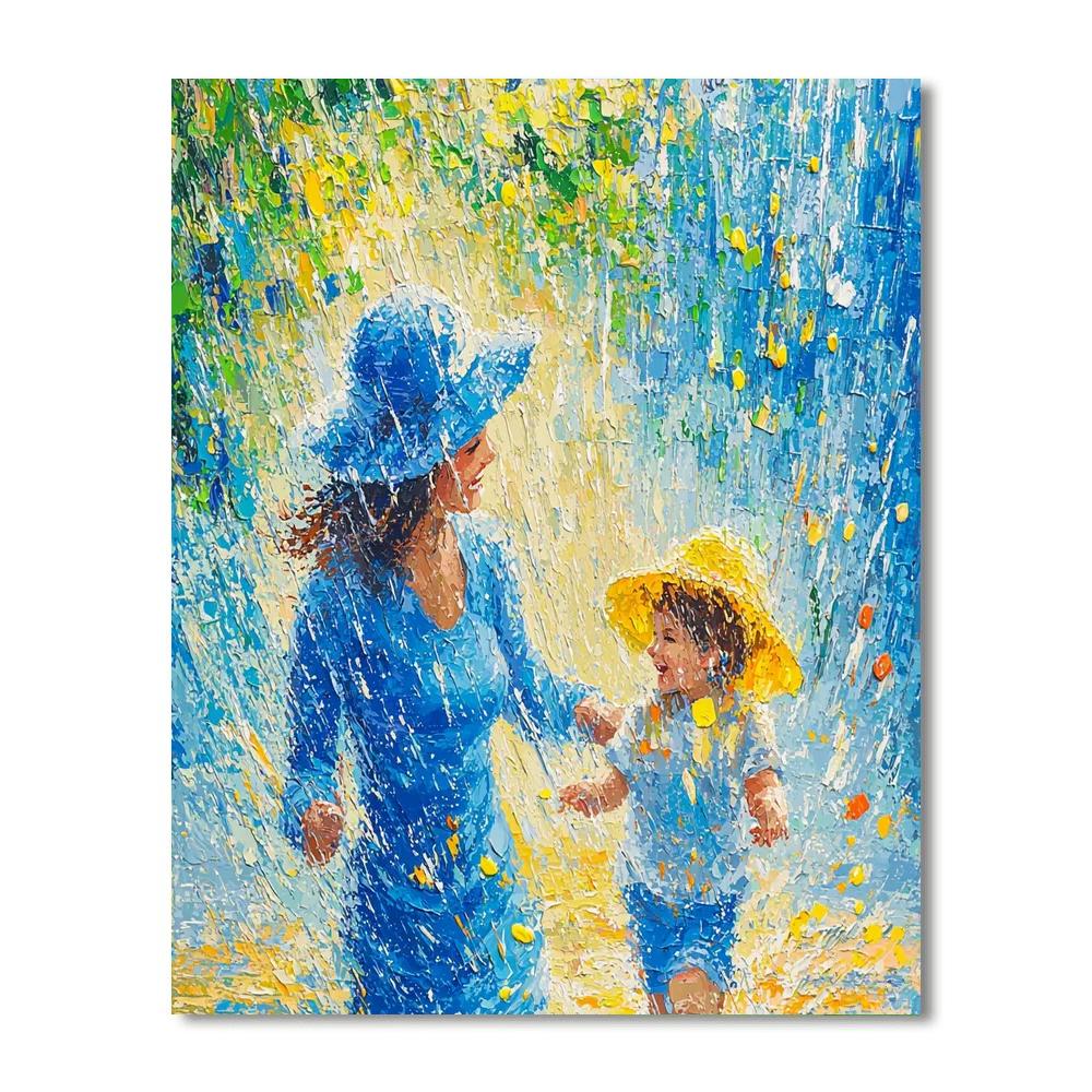 Puddle Jumping Together Paint By Numbers