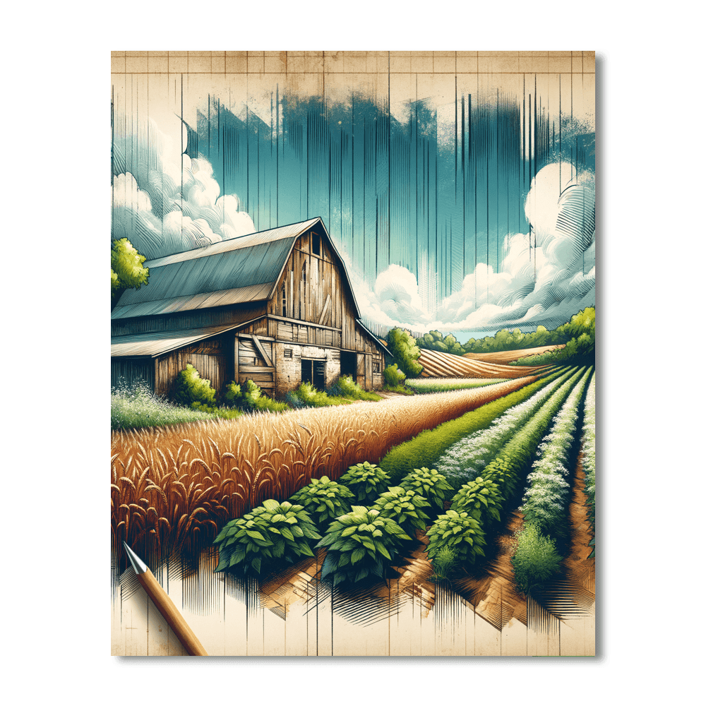 Rustic Farmstead Bliss Numbered Painting Kits