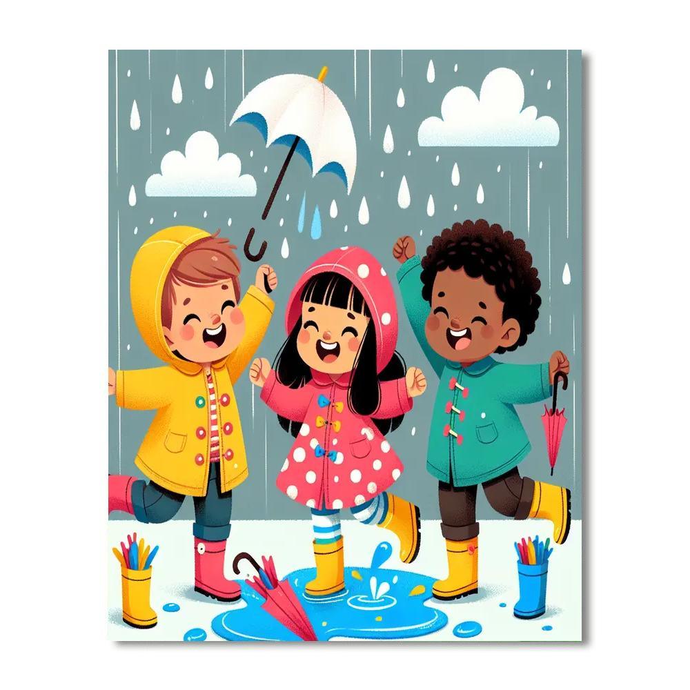 Joyful Rainy Day Adventures Paint By Number