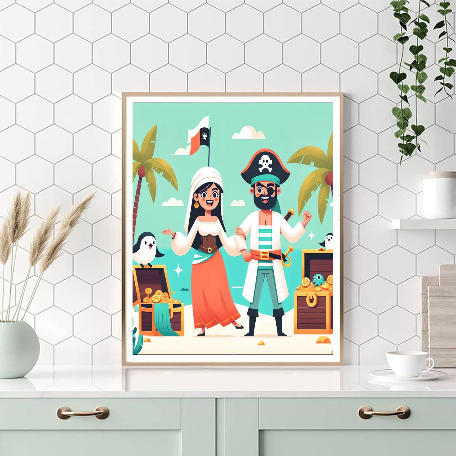 Pirate Cove Capers Paint By Numbers Art