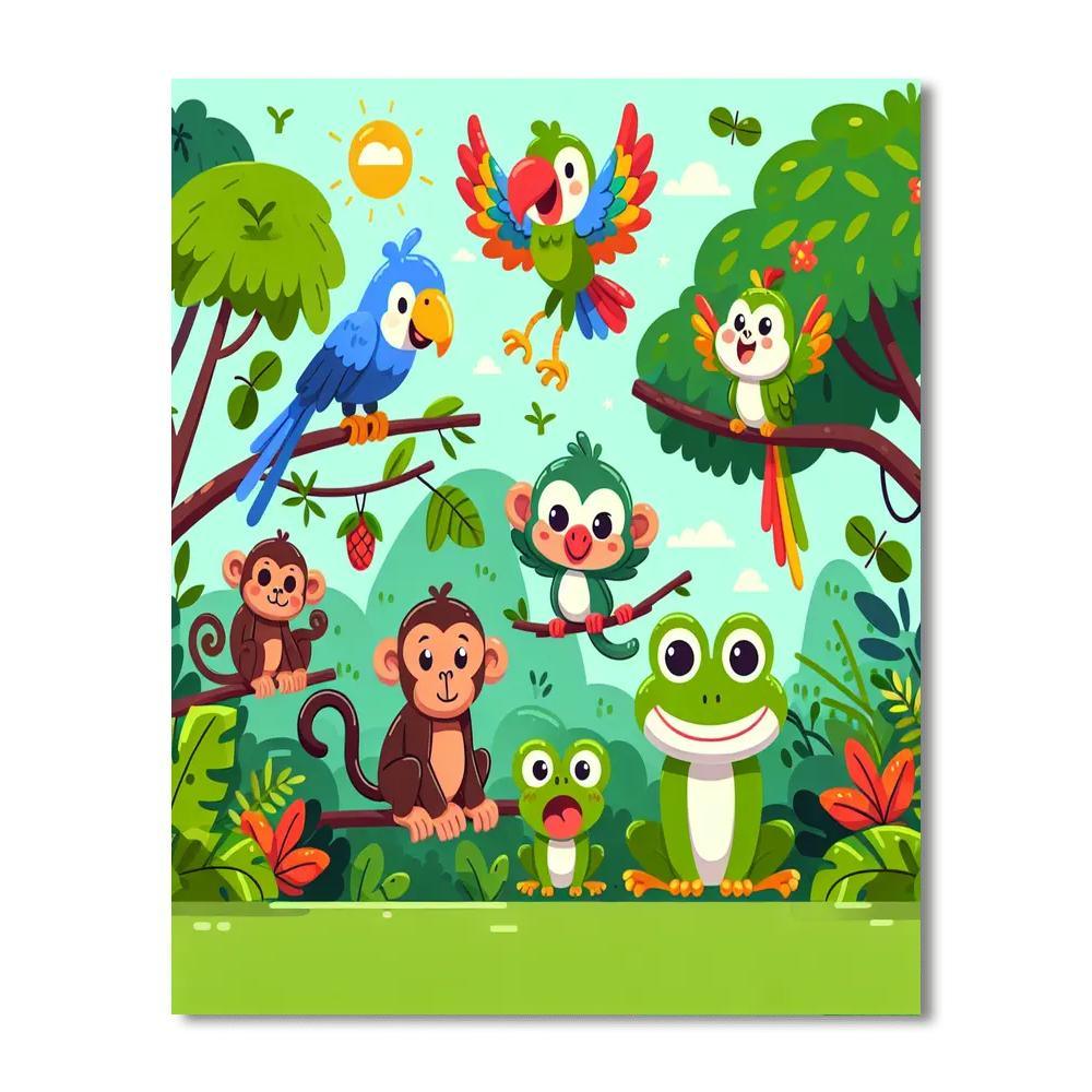 Jungle Joy Painting Number Kit