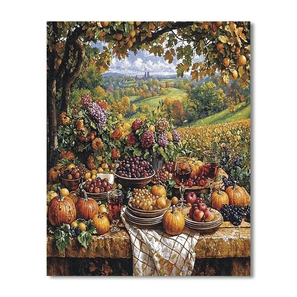 Norman Rockwell Inspired Rustic Harvest Feast  Paint By Numbers Kits
