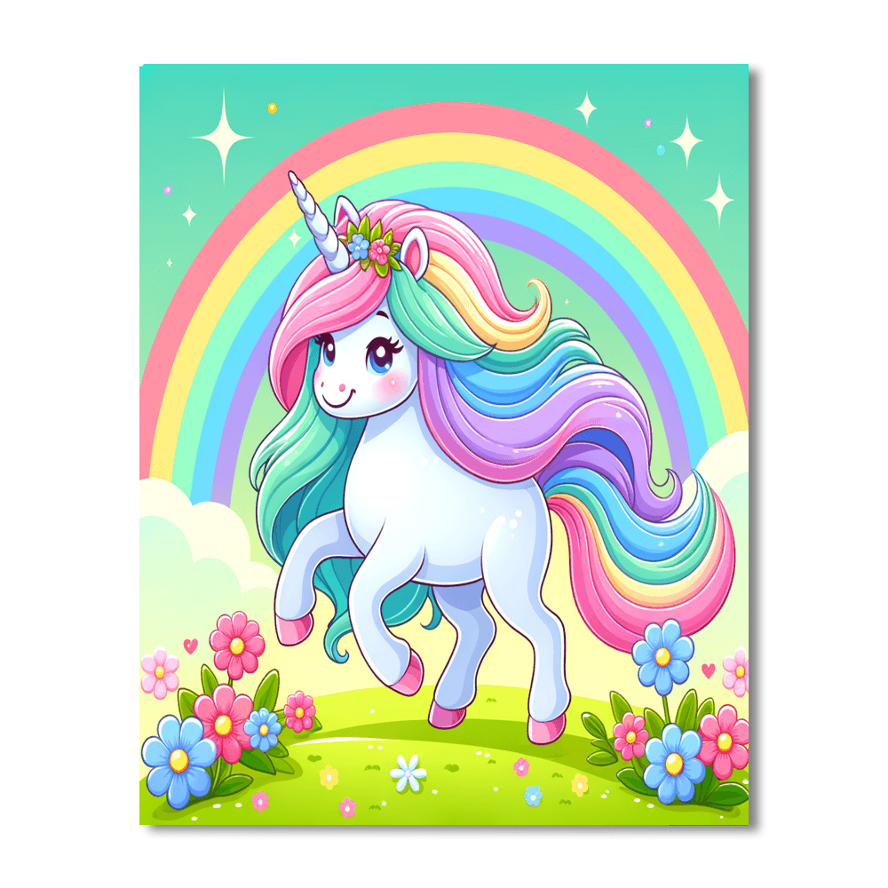 Magical Unicorn Wonderland Painting By Numbers Kit
