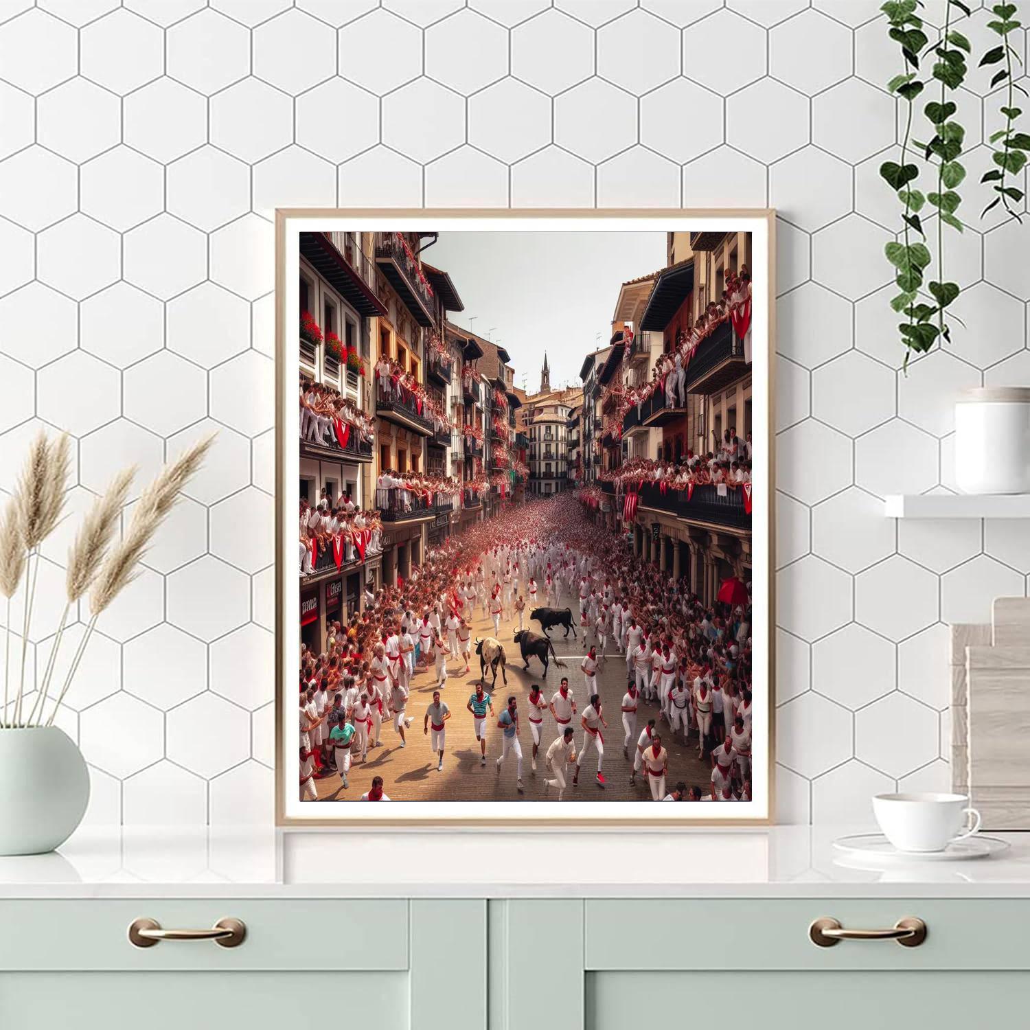 Feast Of San Fermín - Spain Painting By Numbers Kit