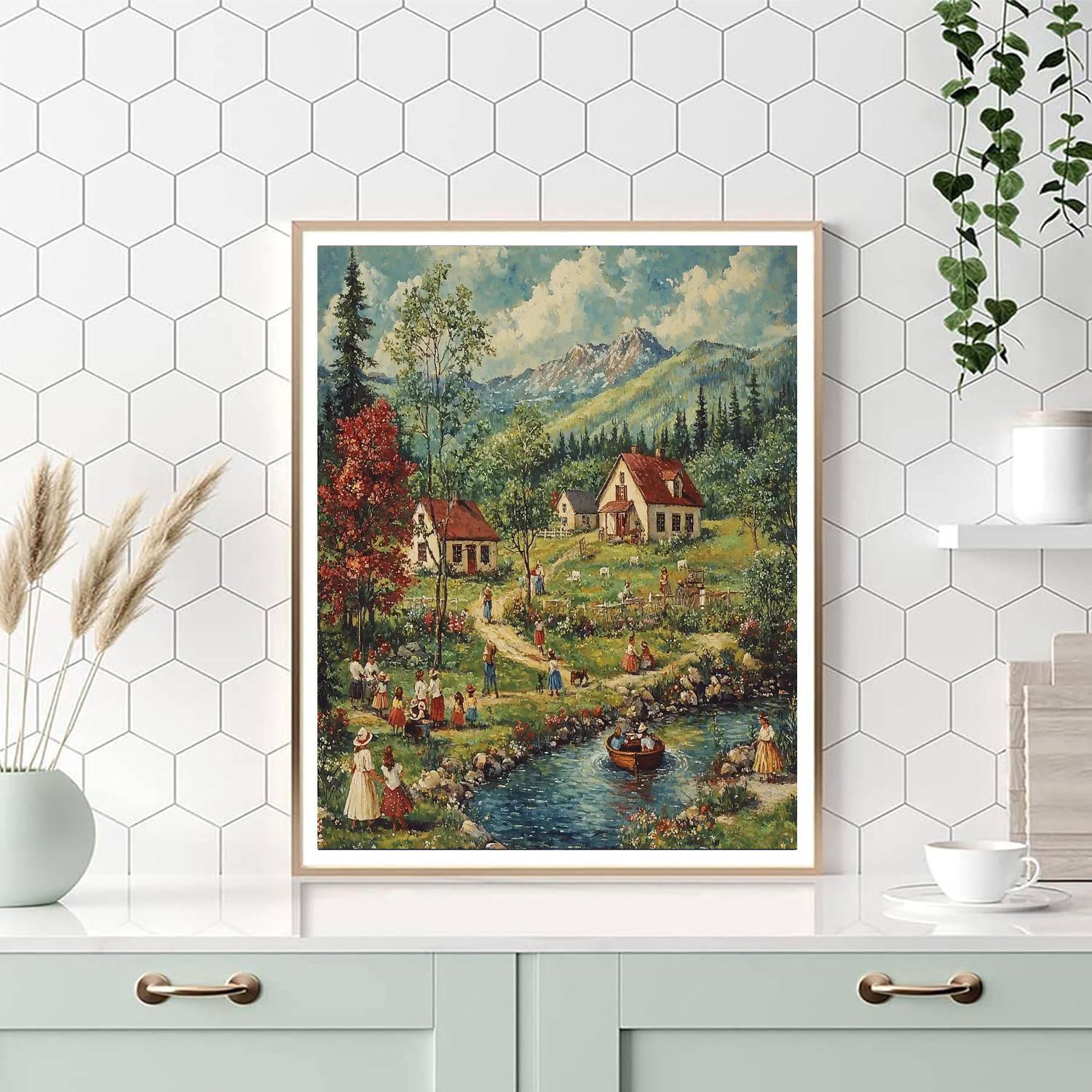 Grandma Moses Inspired The Joy Of Community  Paint By Numbers Kits