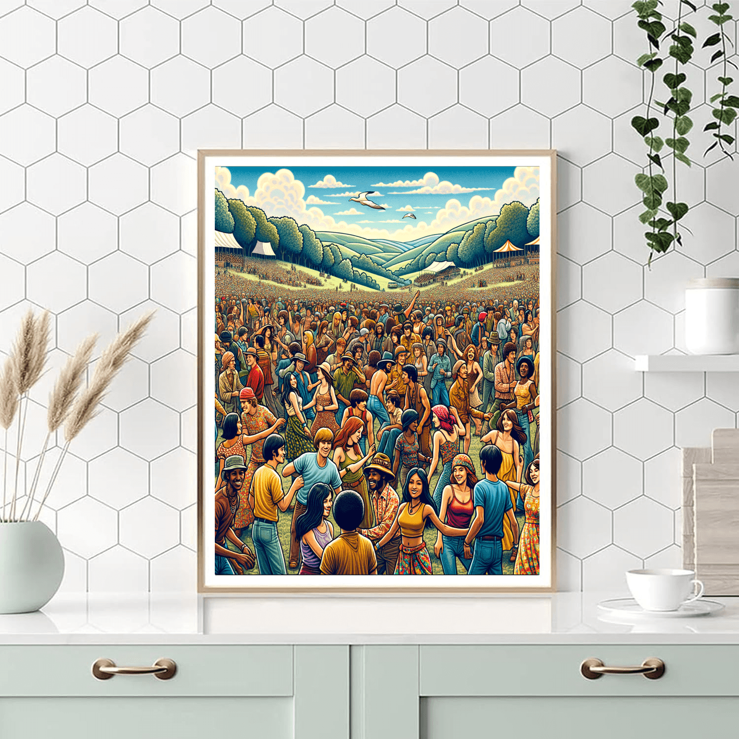 Woodstock Music Festival - Usa Number Painting