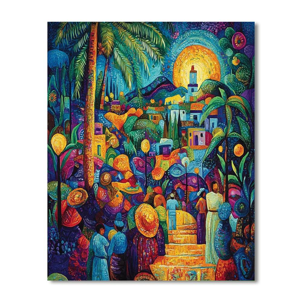 Diego Rivera Inspired Dynamic Cultural Expressions  Number Painting