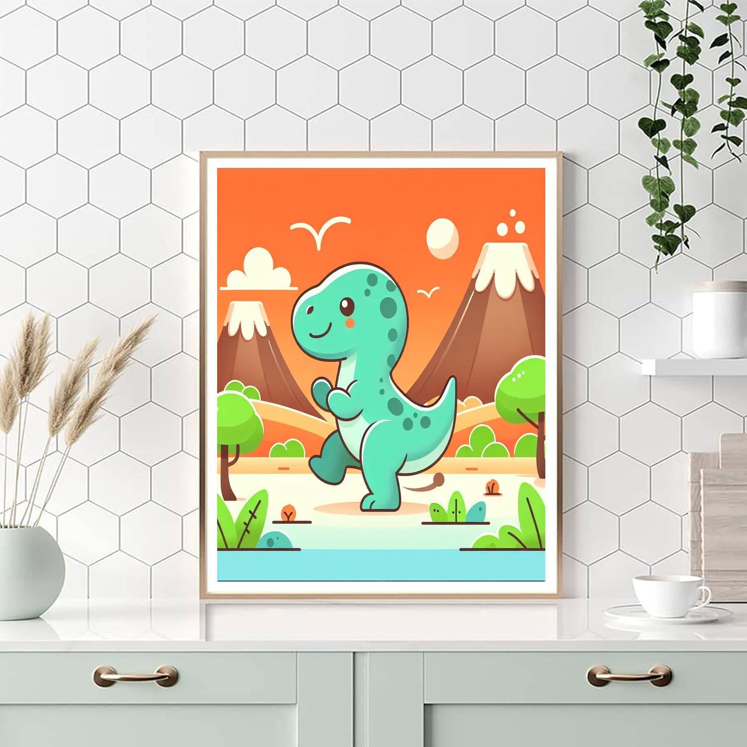 Prehistoric Adventure Quest Paint By Numbers Art