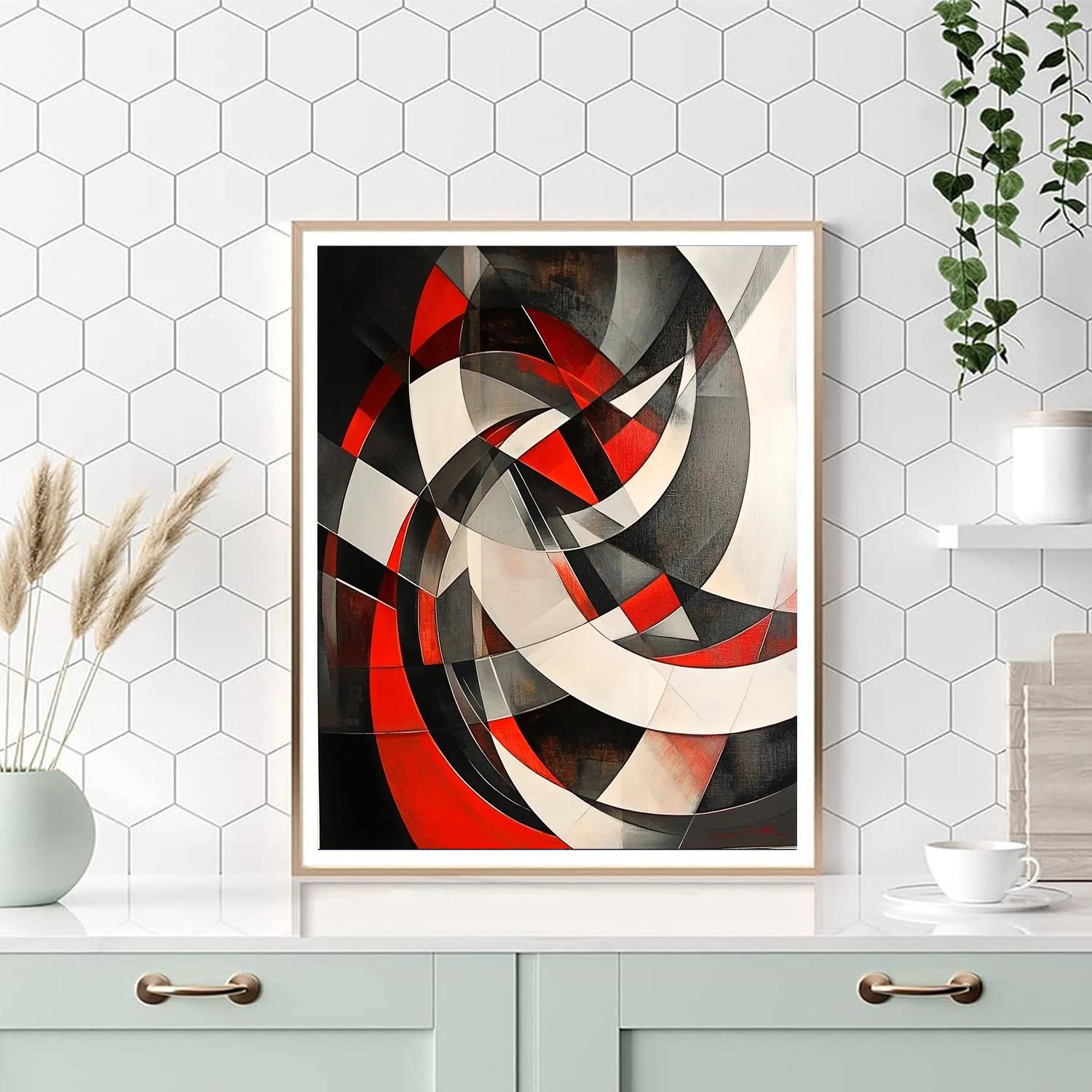 Kazimir Malevich Inspired Dynamic Space  Paint By Color