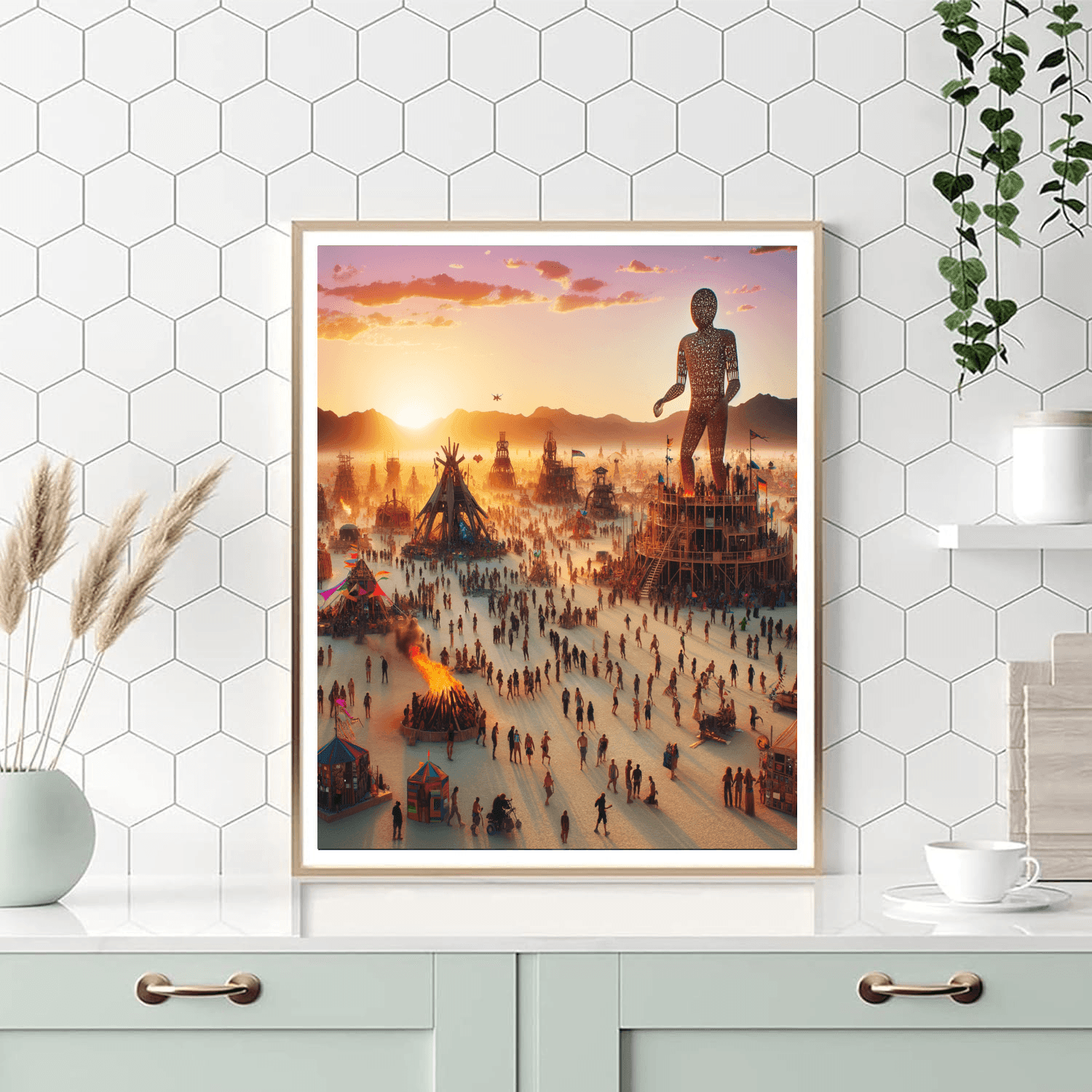 The Burning Man Festival - Black Rock City, Usa Painting Number Kit