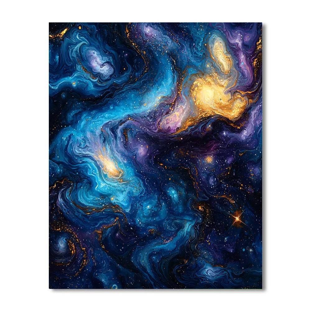 Michelangelo Inspired Celestial Embers  DIY Paint By Numbers