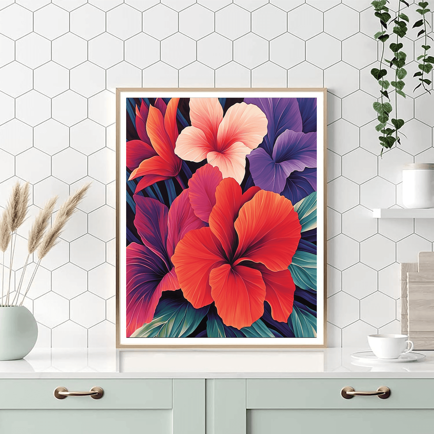 Georgia O'Keeffe Inspired Floral Rhapsody  Painting By Numbers Kit