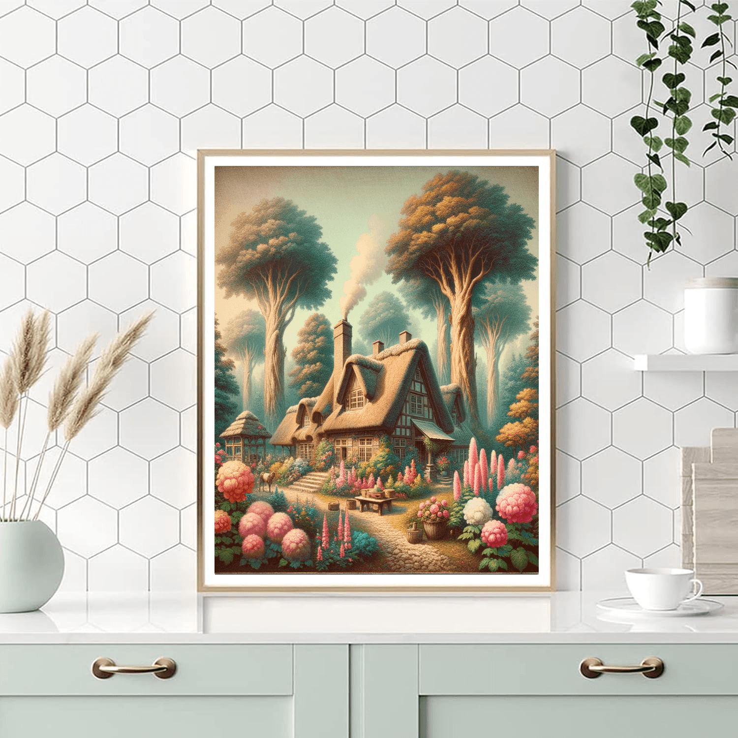 Charming Cozy Cottage Numbered Painting Kits