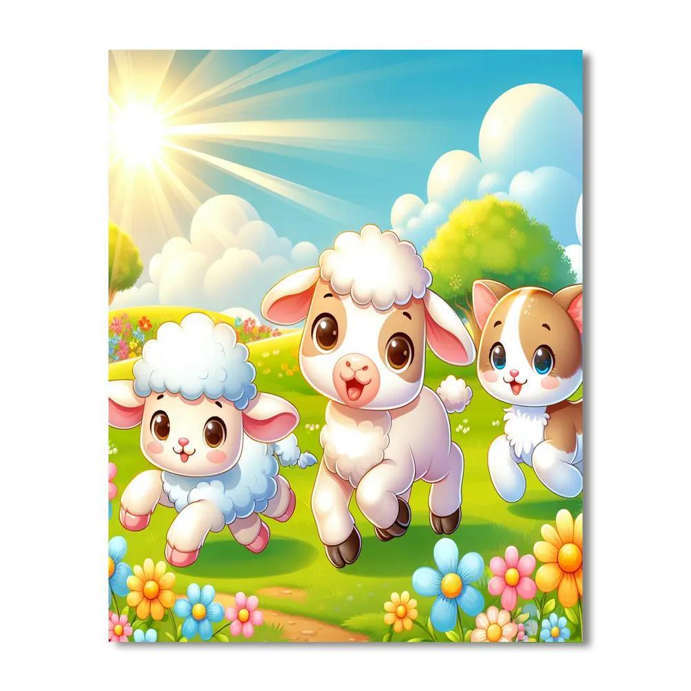 Curious Baby Animals Paint By Number