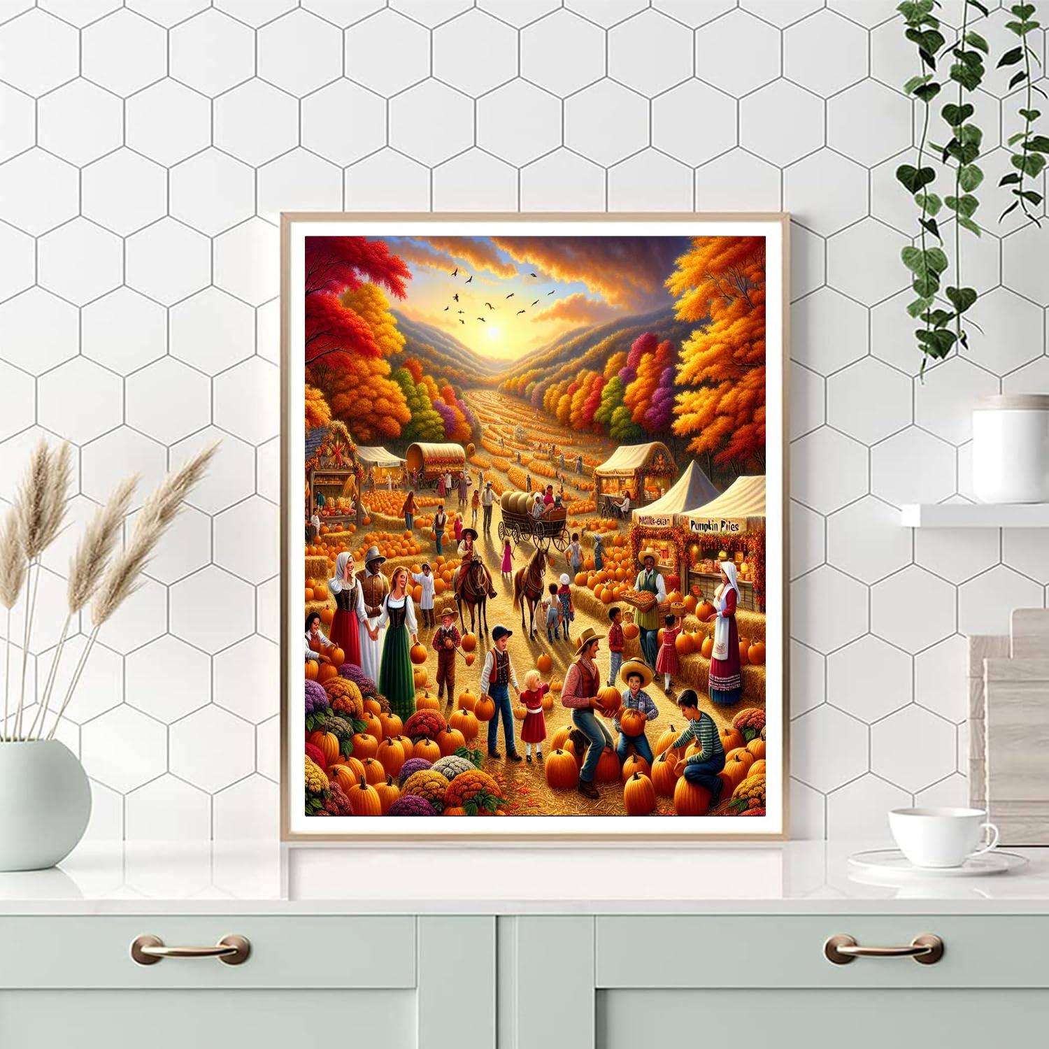 Upstate New York Great Pumpkin Farm Paint By Color