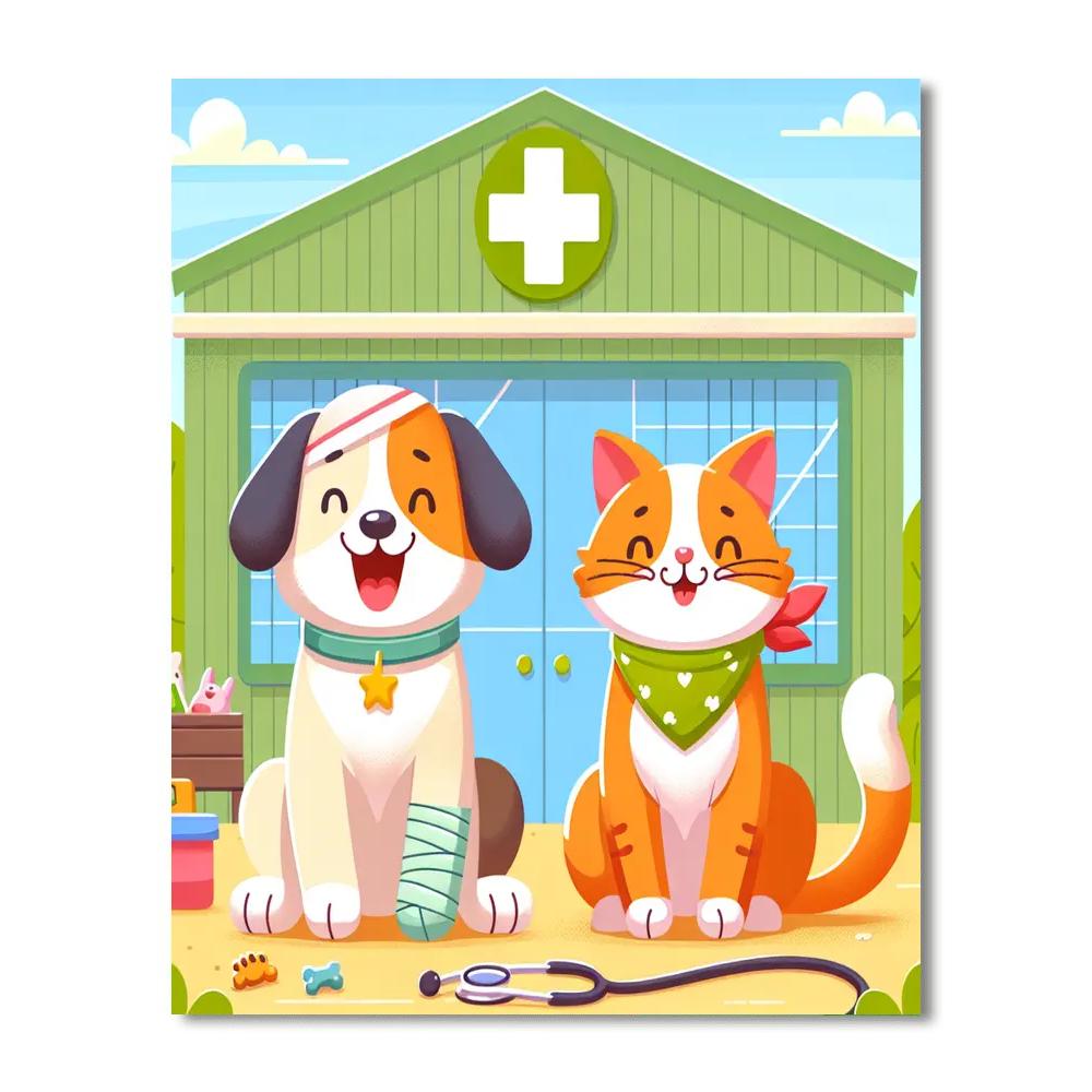 Caring Animal Clinic Paint By Numbers
