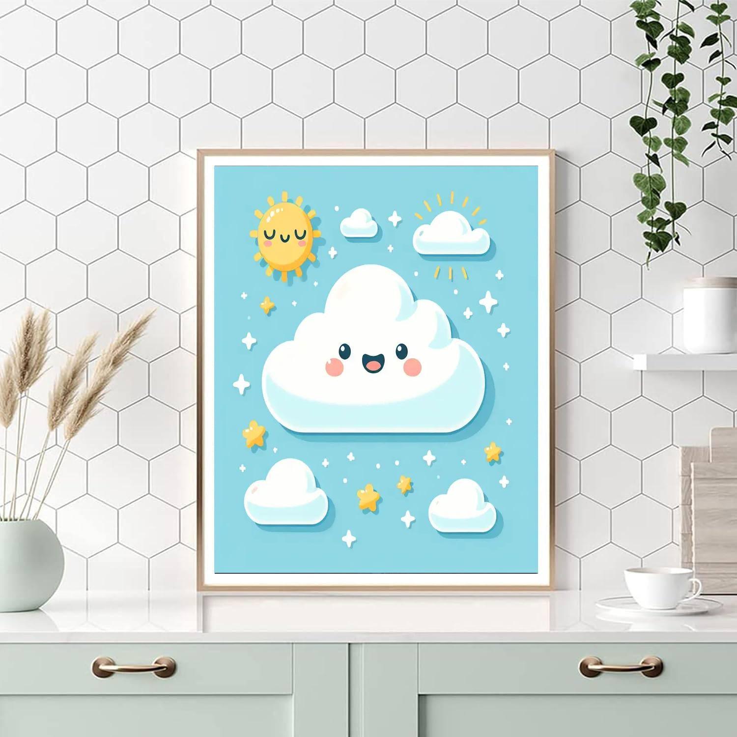 Whimsical Cloud Numbered Painting Kits