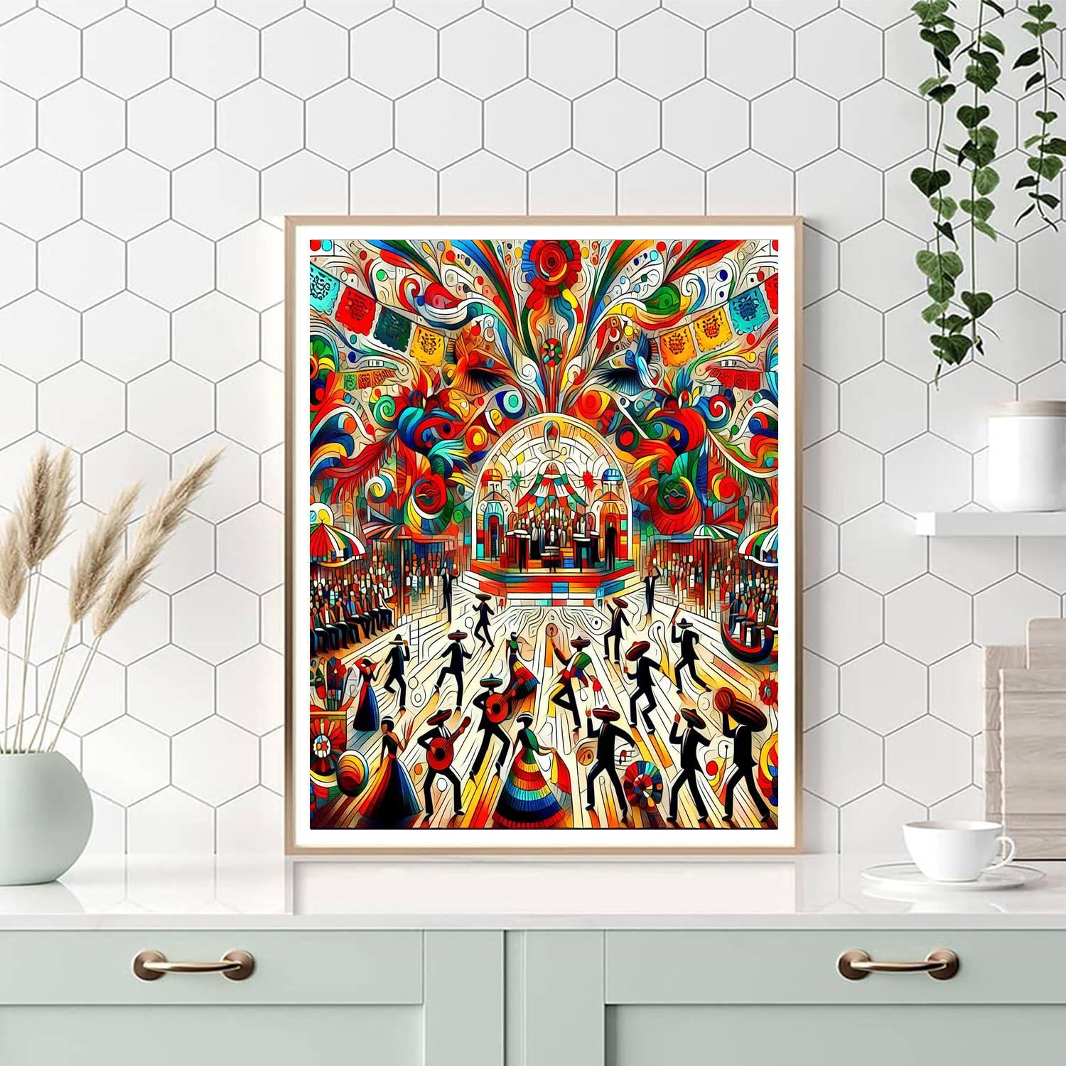 Lively Mexican Fiesta Celebration Paint By Numbers Kits