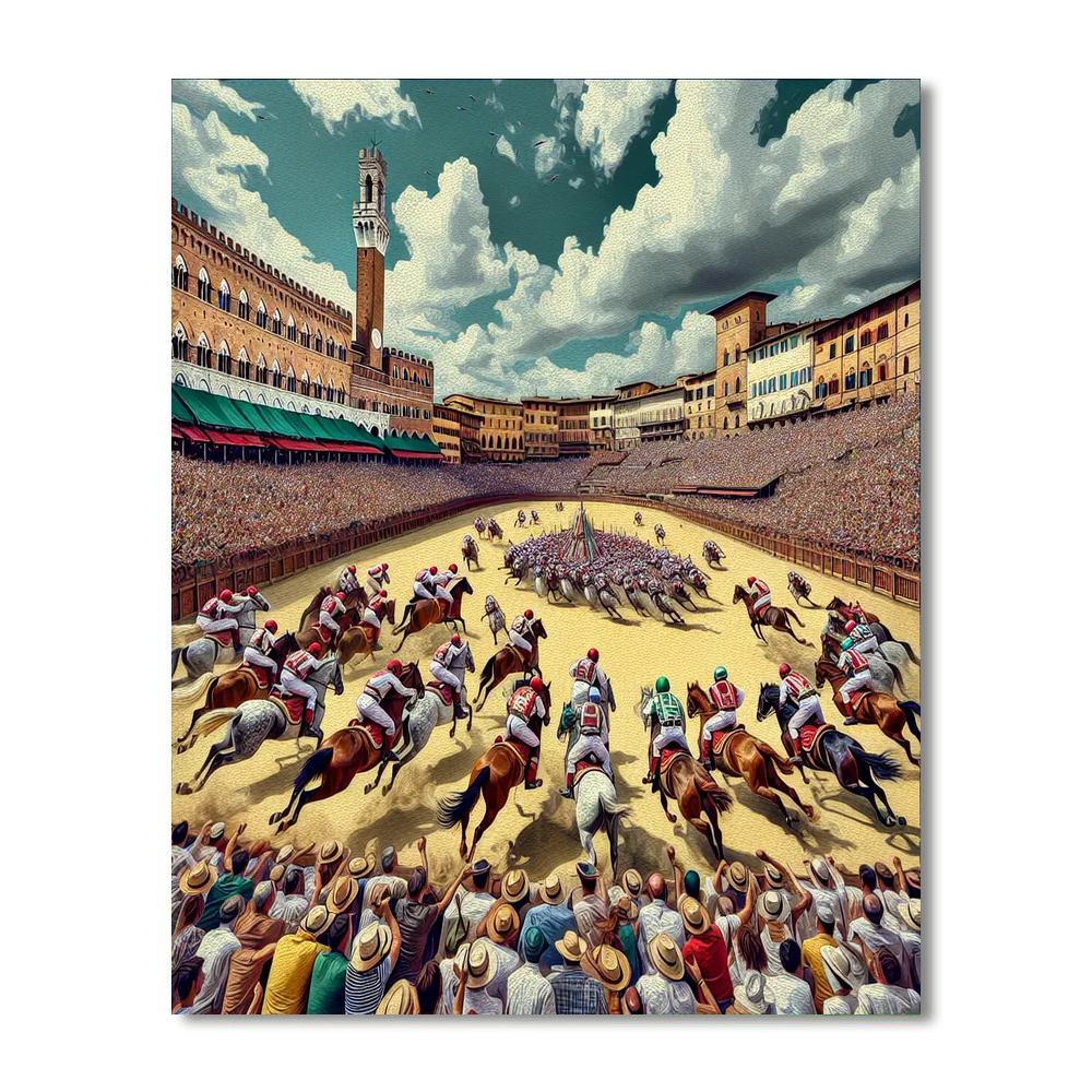 The Palio Di Siena - Italy Numbered Painting Kits