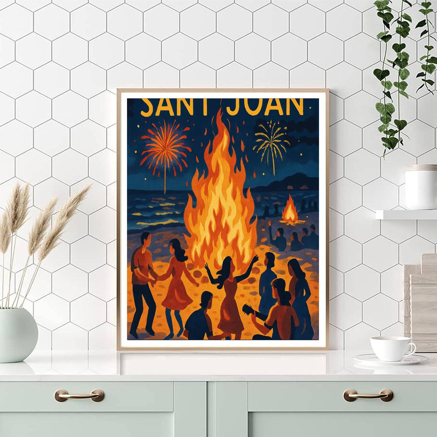 Feast Of Sant Joan - Spain Painting Number Kit