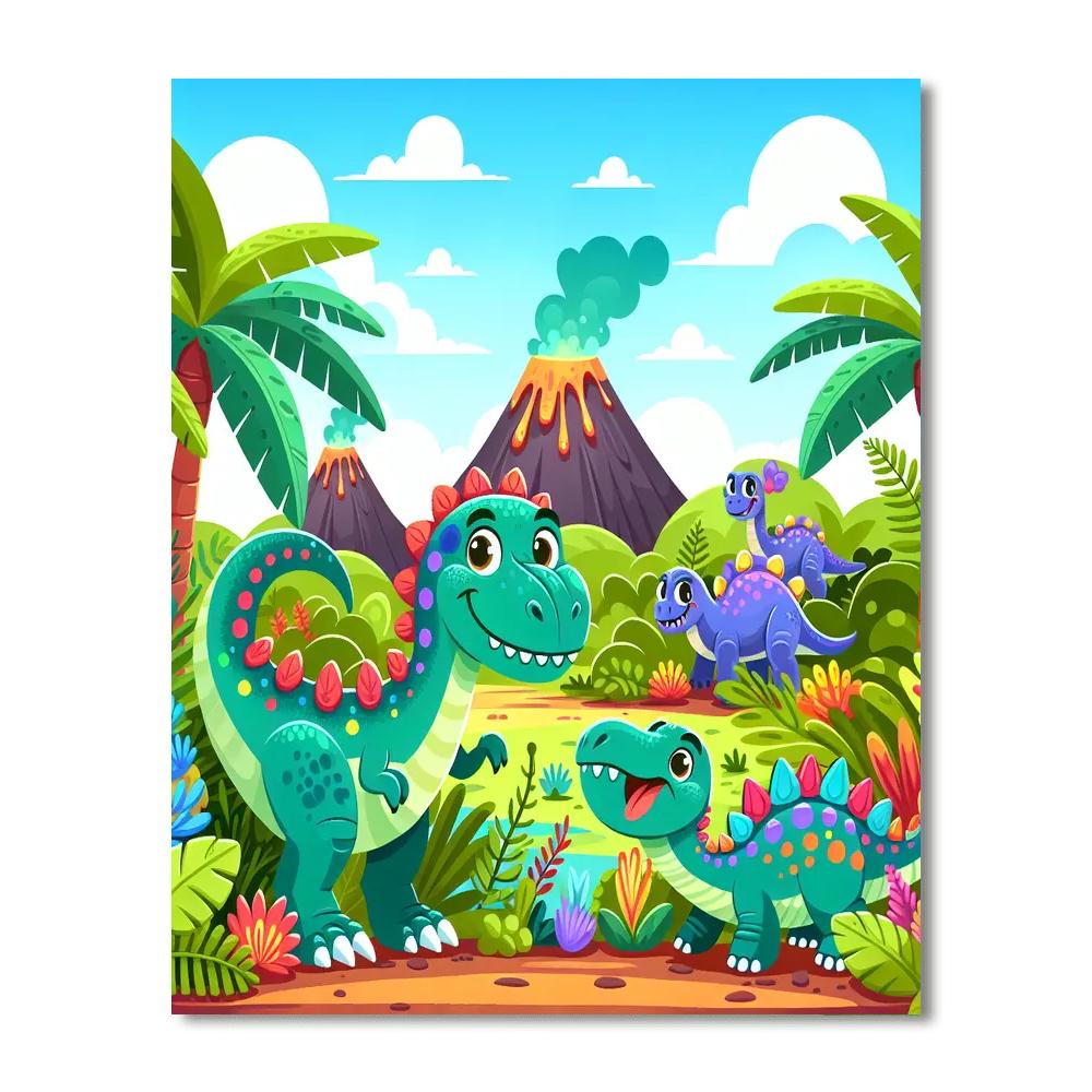 Exploring Dino World Painting By Numbers Kit