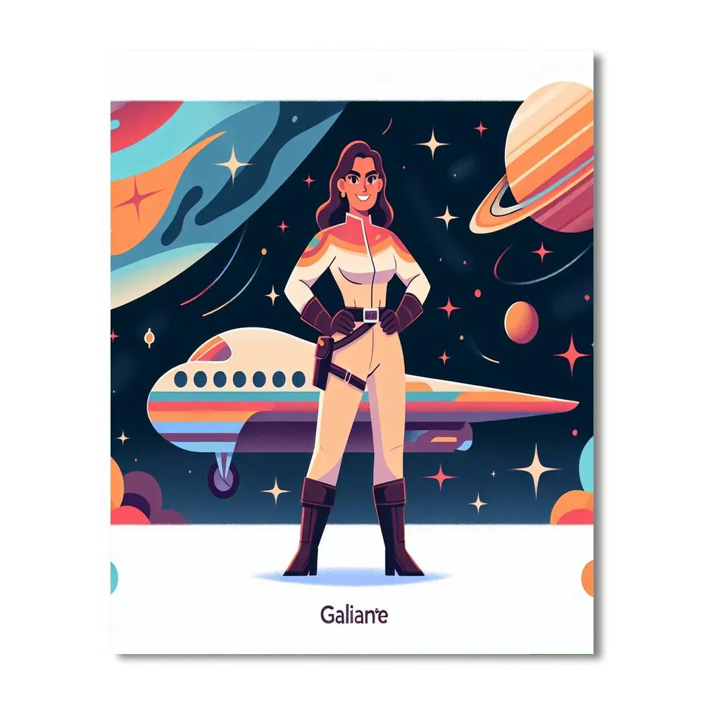 Space Captain's Cosmic Voyage Painting By Numbers Kit