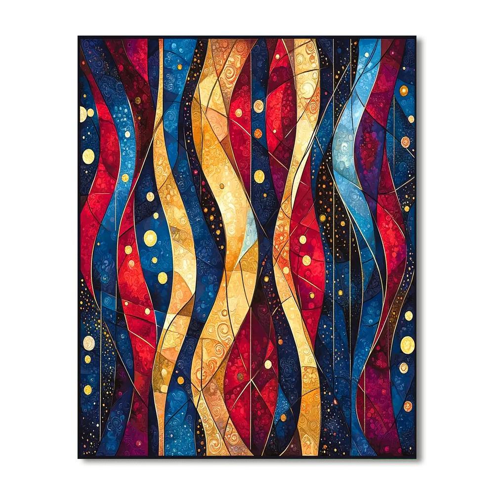 Gustav Klimt Inspired Connection In Color  Paint By Numbers Kits