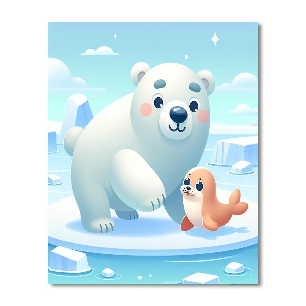 Artic Adventure With Friends Paint By Numbers Kits
