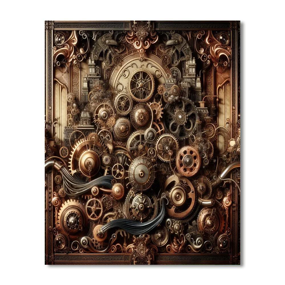 Steampunk Mechanical Fantasy DIY Paint By Numbers