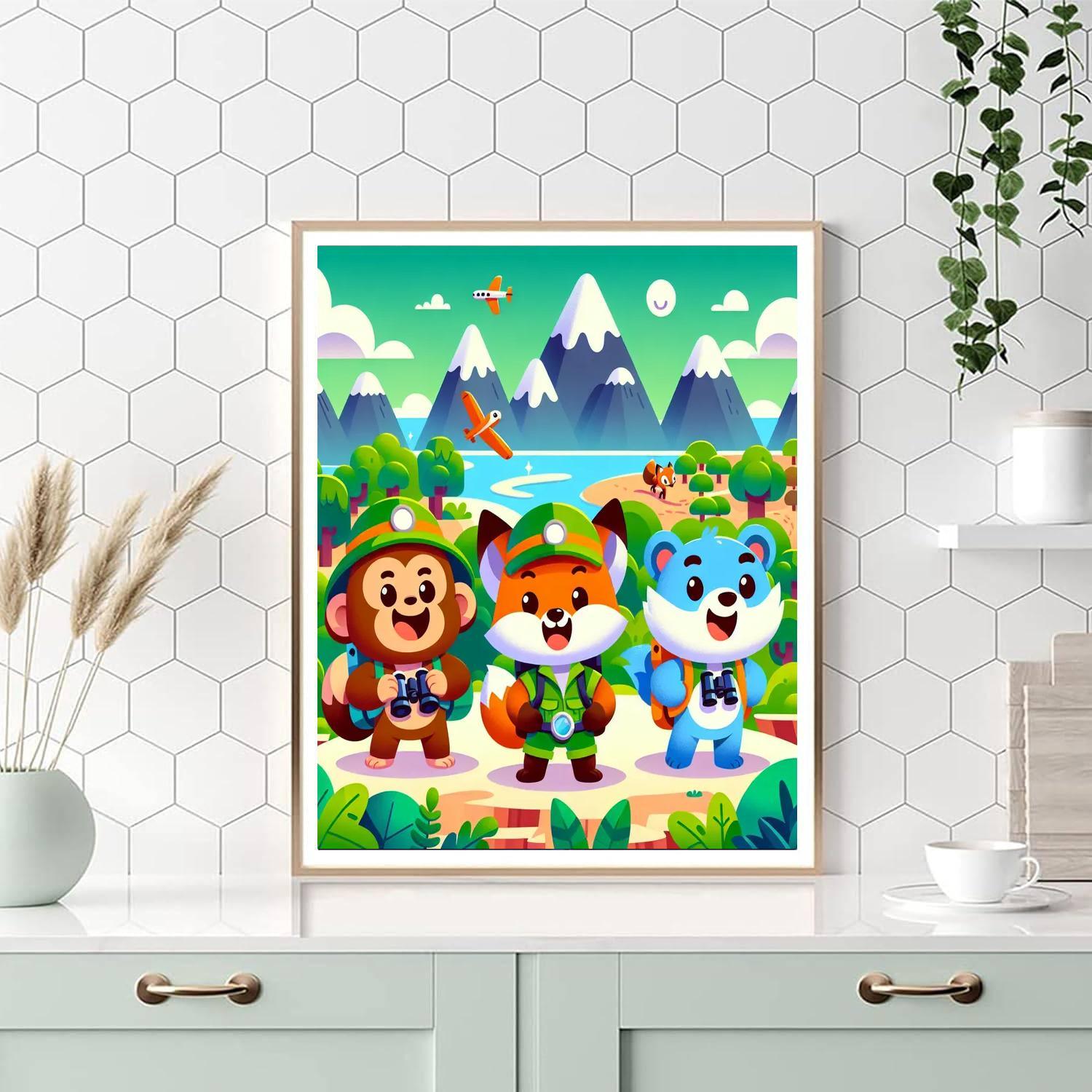 Animal Explorer Expedition Number Painting
