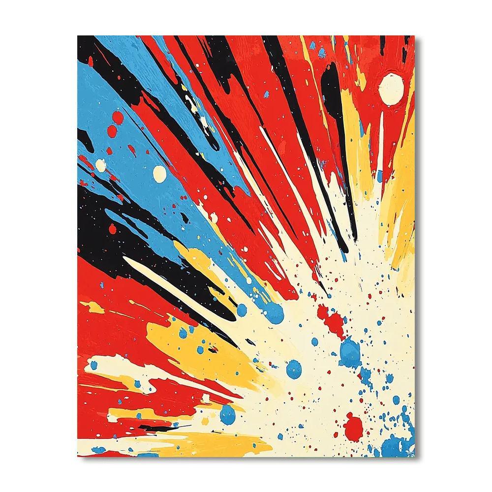 Jackson Pollock Inspired Radiant Burst  Painting By Numbers Kit