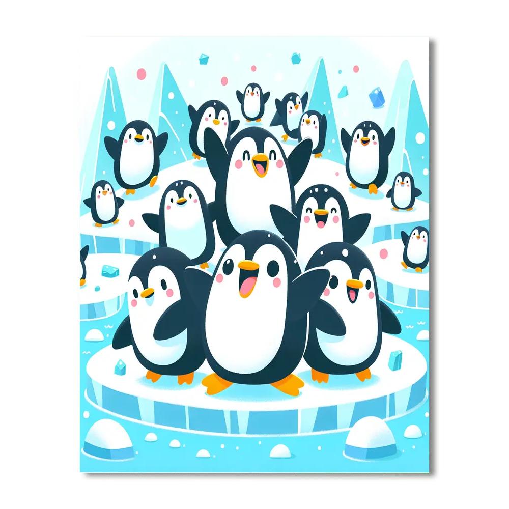 Penguin Palooza Number Painting