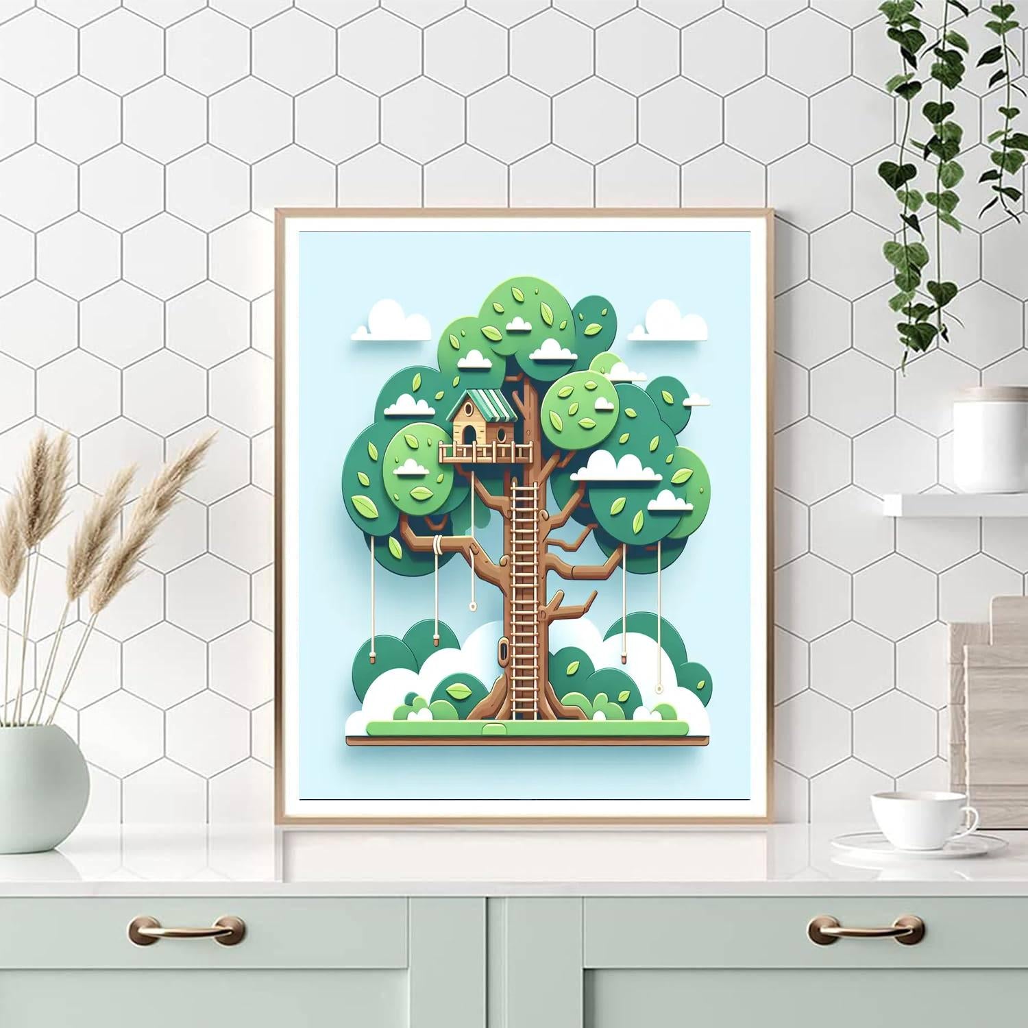 Fairy Tale Treehouse Painting By Numbers Kit