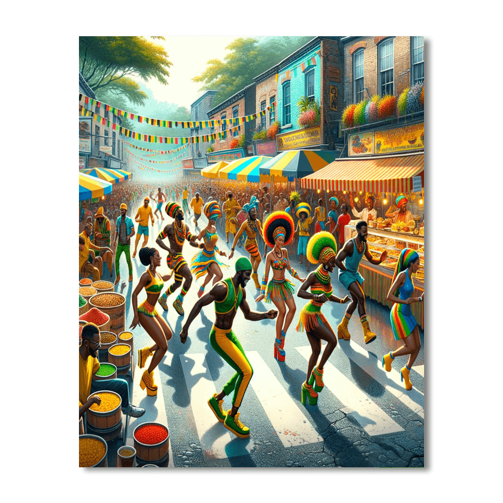 Kingston Festival - Jamaica Painting By Numbers Kit