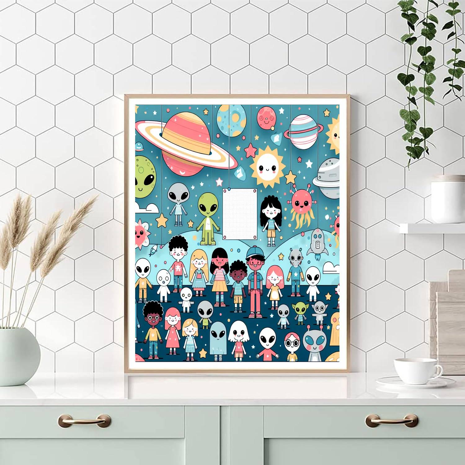 Grand Galactic Gala Number Painting