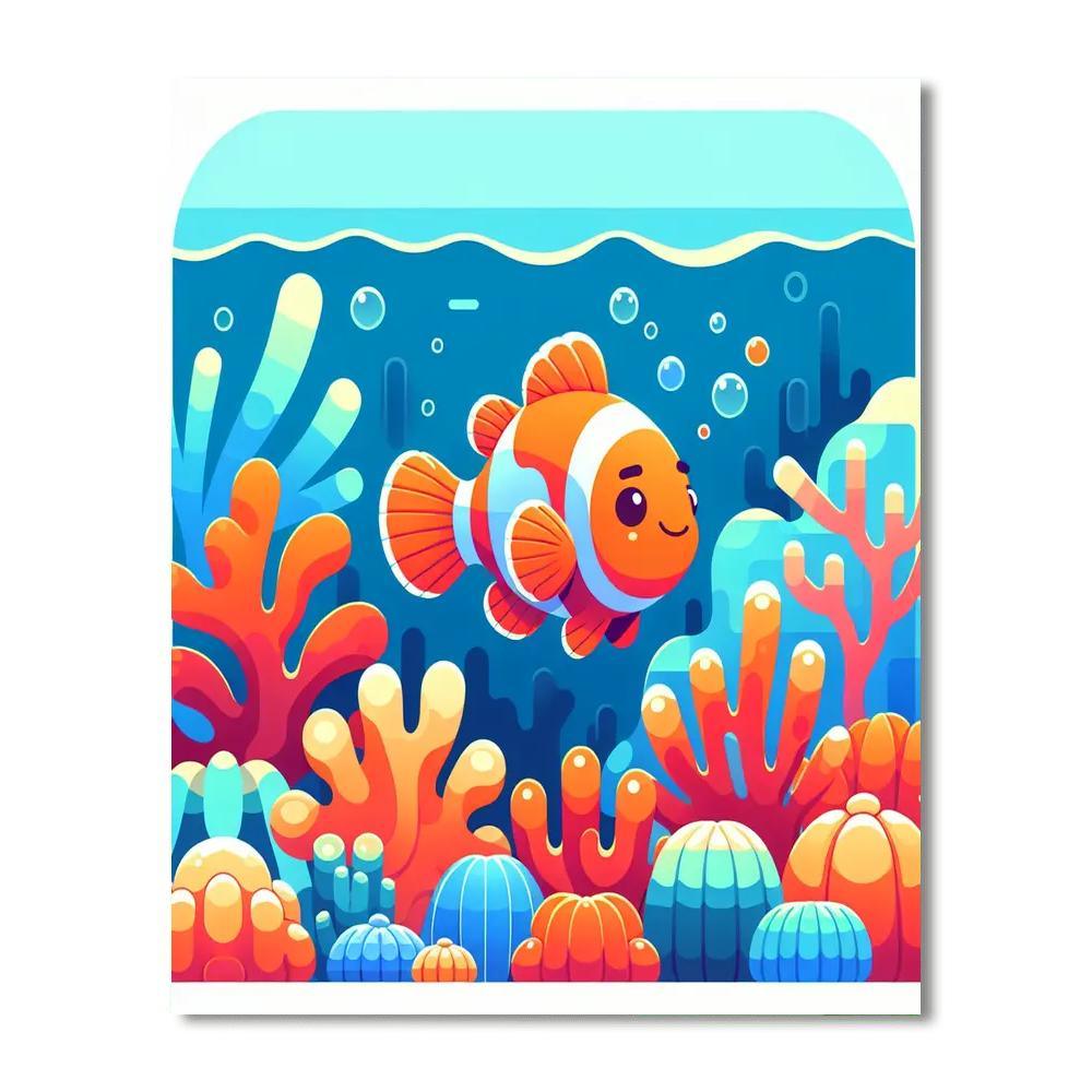 Colorful Clownfish Paint By Numbers Kits