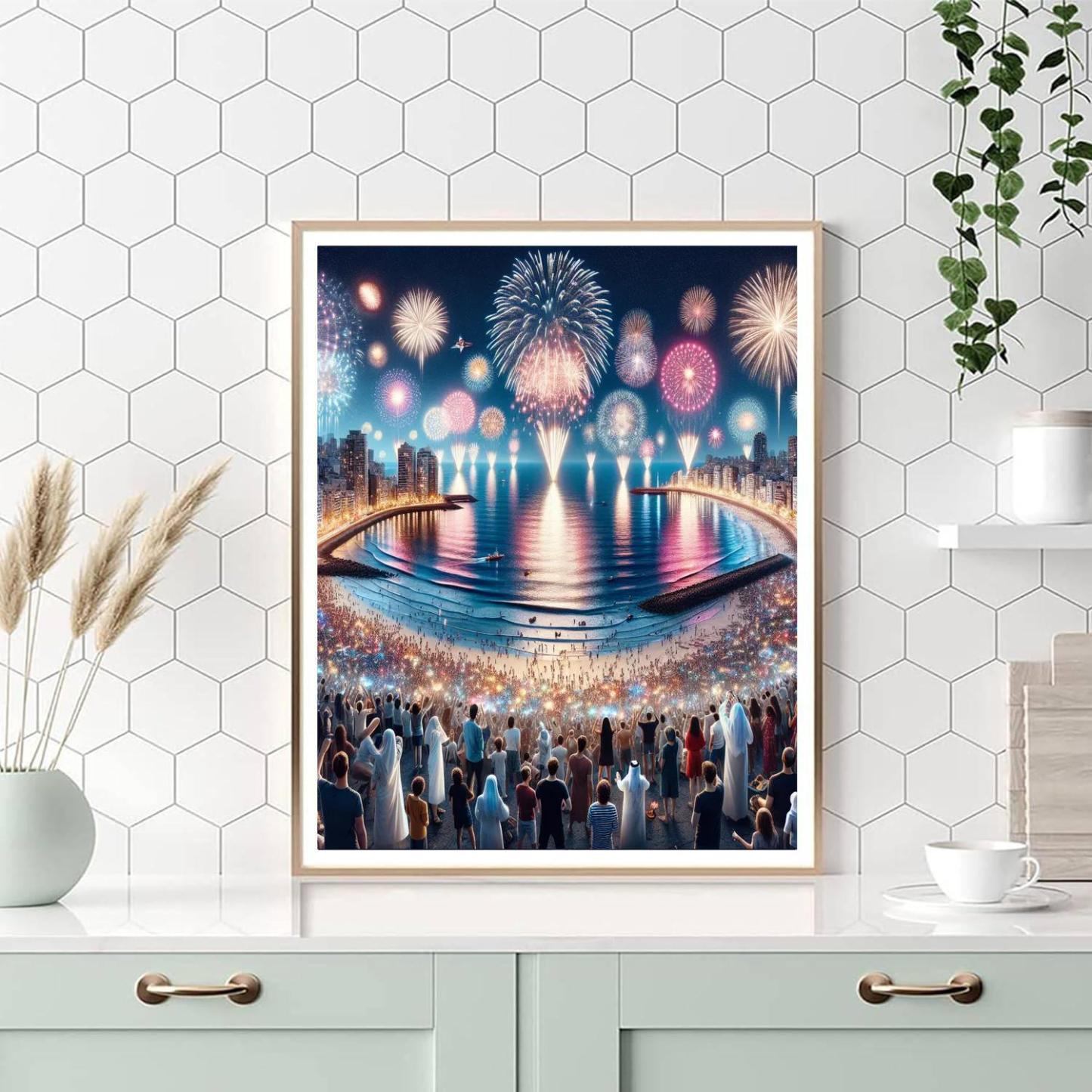 Busan International Fireworks Festival - South Korea Paint By Numbers Art
