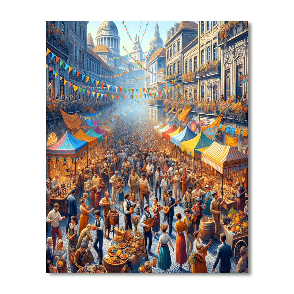 Montmartre Wine Harvest Festival - Paris, France Painting By Numbers Kit