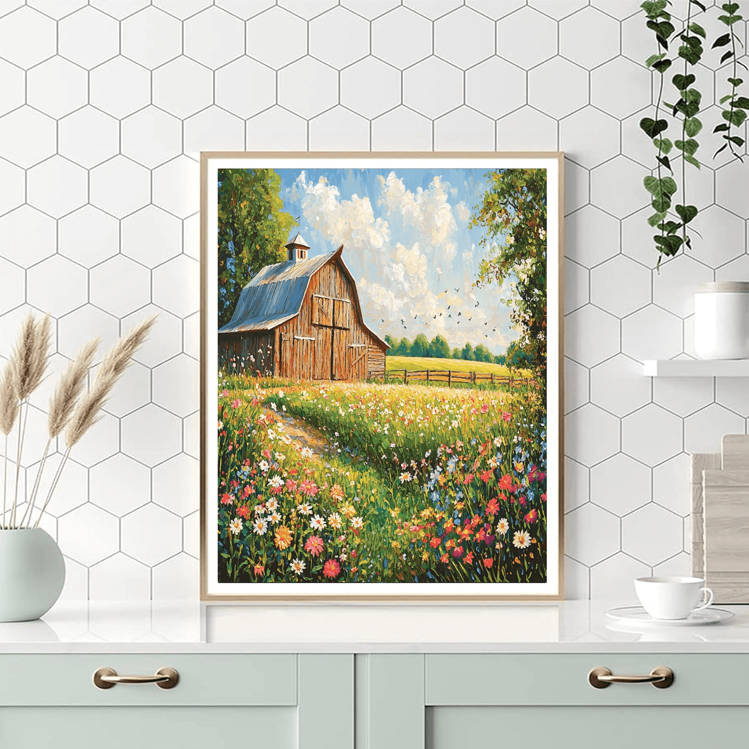 Grant Wood Inspired Country Charm  Paint By Numbers