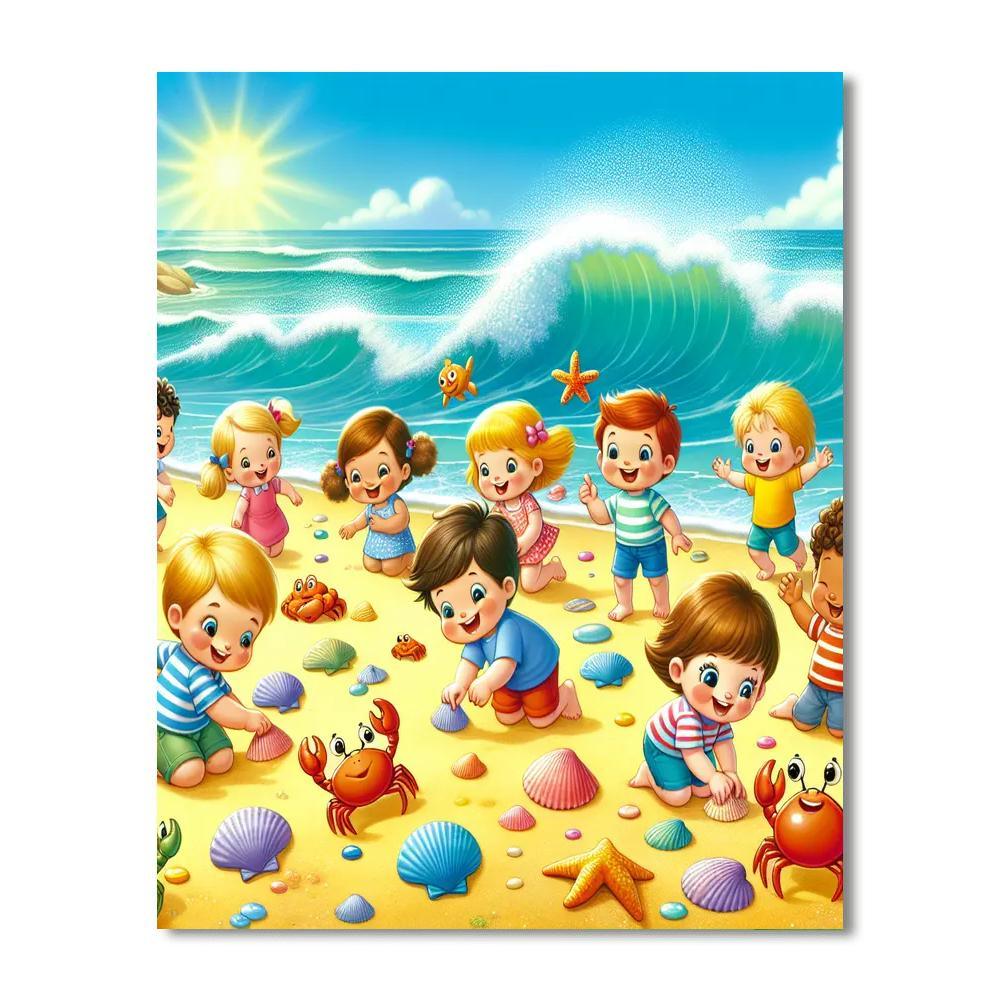 Seaside Discovery For Little Explorers Numbered Painting Kits