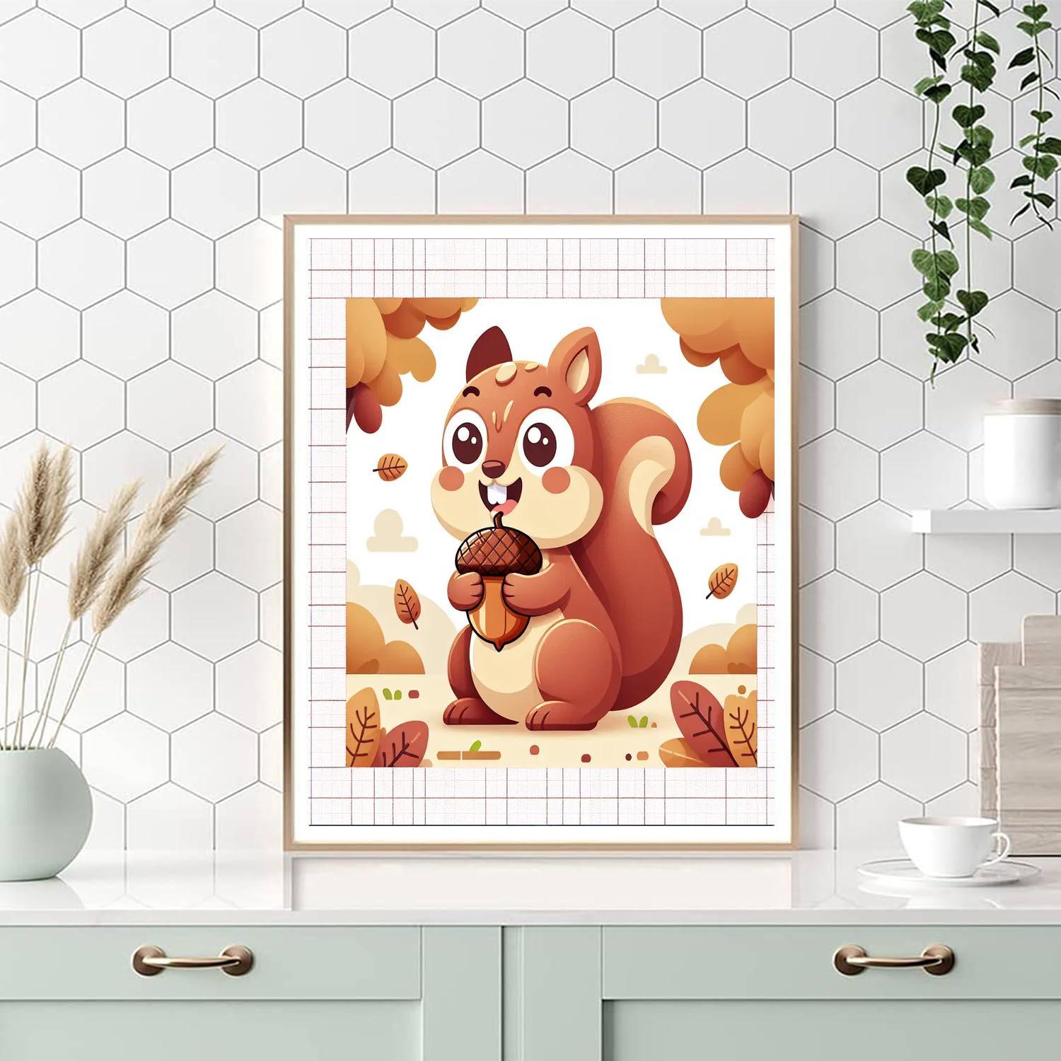 Clever Squirrel's Adventure Paint By Number