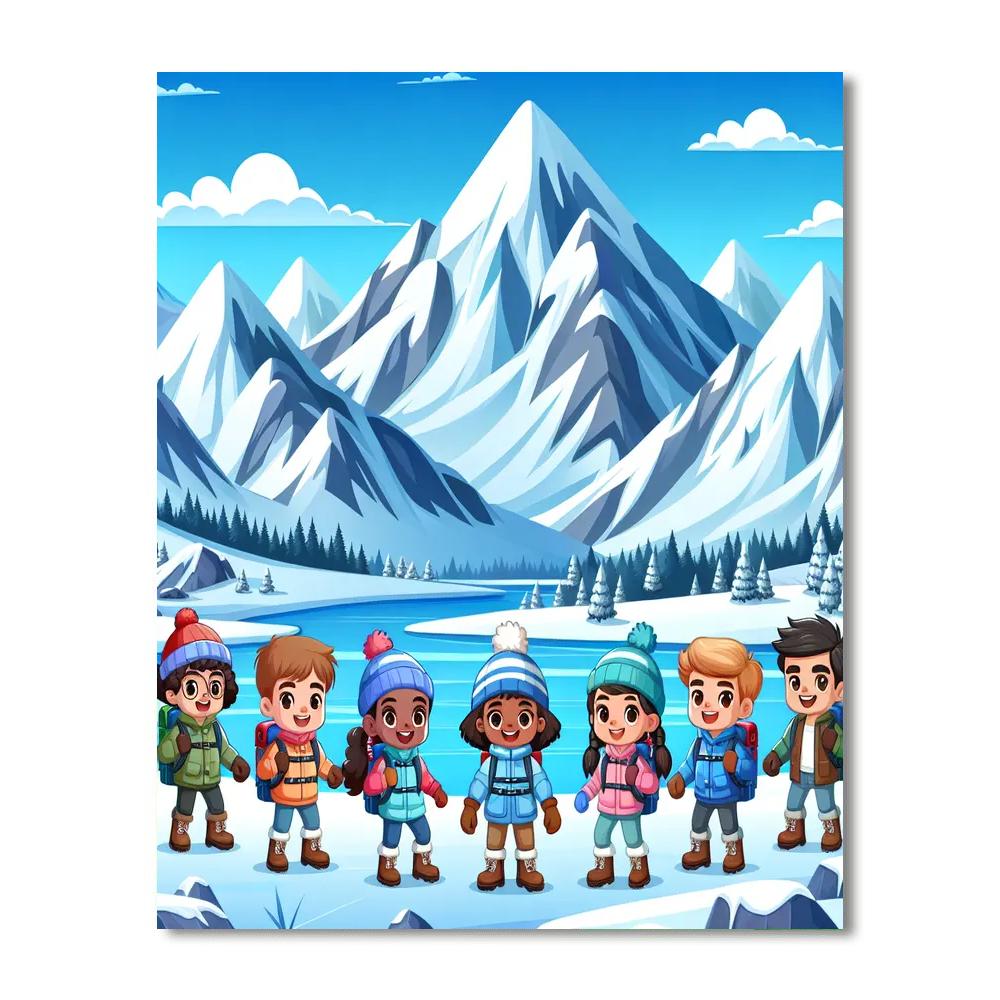 Adventurous Snowy Expedition Paint By Color