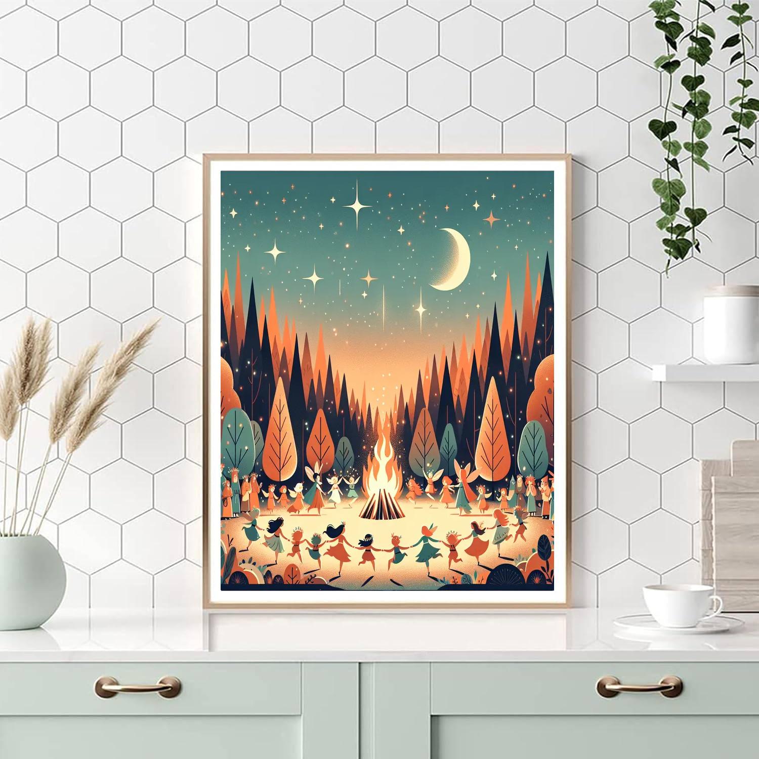 Fairy Festival In The Woods Painting Number Kit