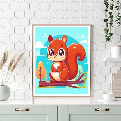 Brave Little Squirrel Paint By Number