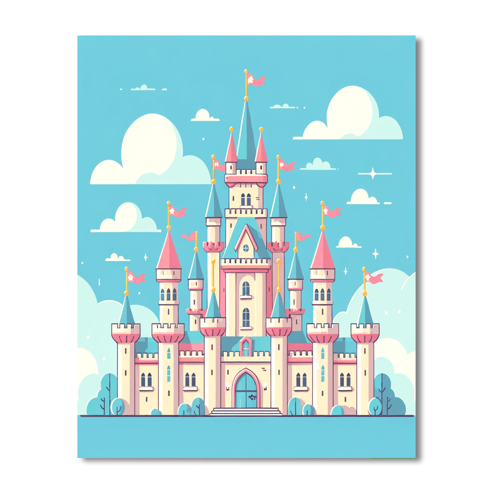 Fairy Tale Princess Castle Paint By Color
