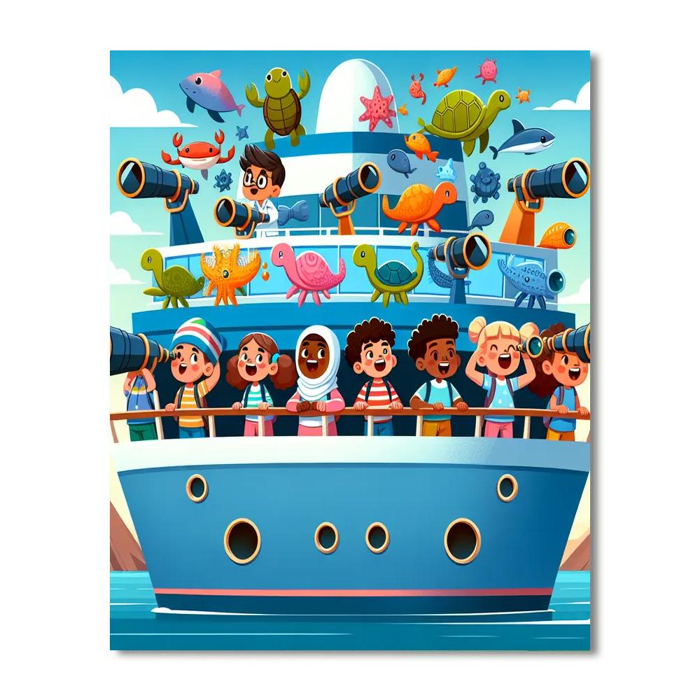 Ocean Explorer’s Voyage Number Painting