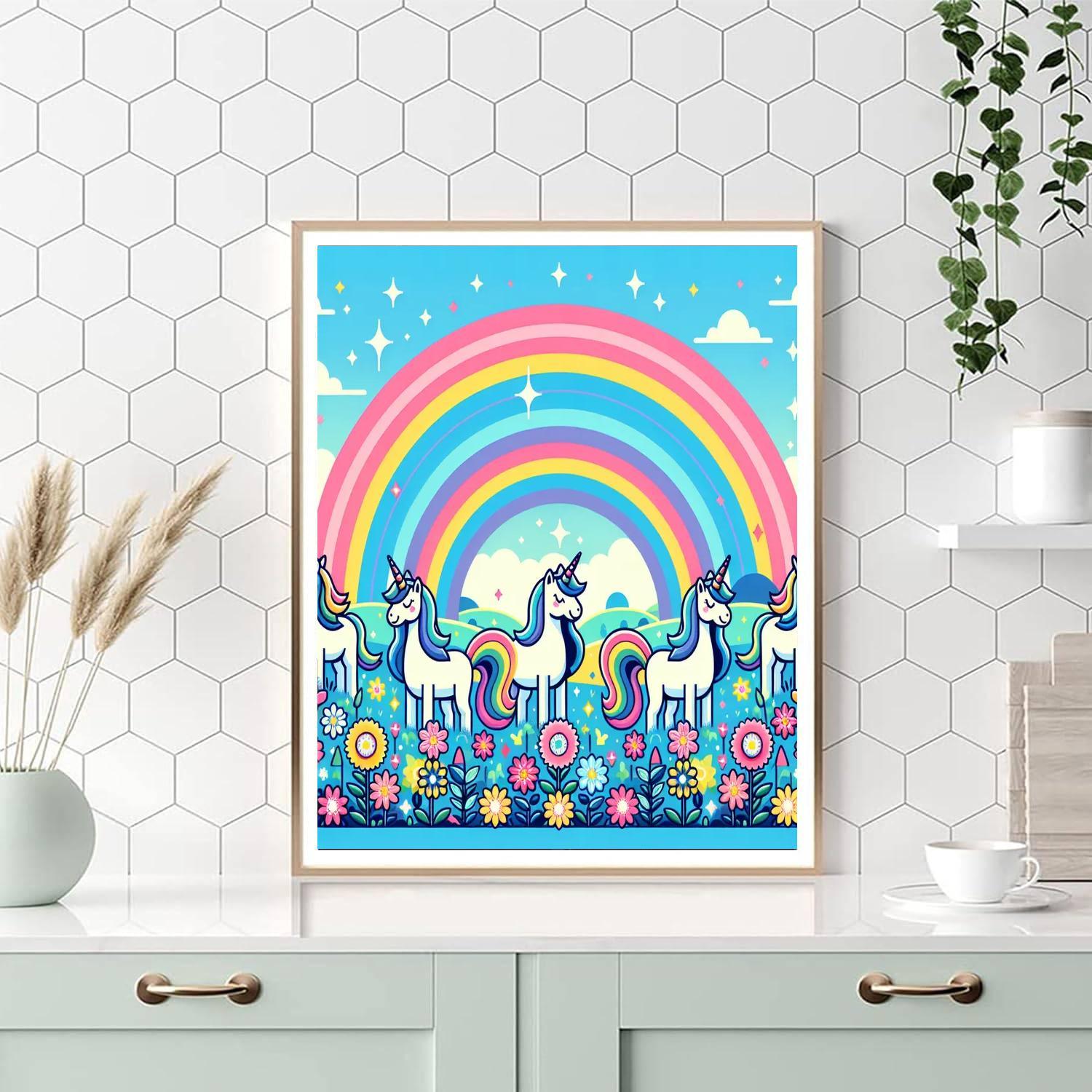 Mystical Unicorn Land DIY Paint By Numbers
