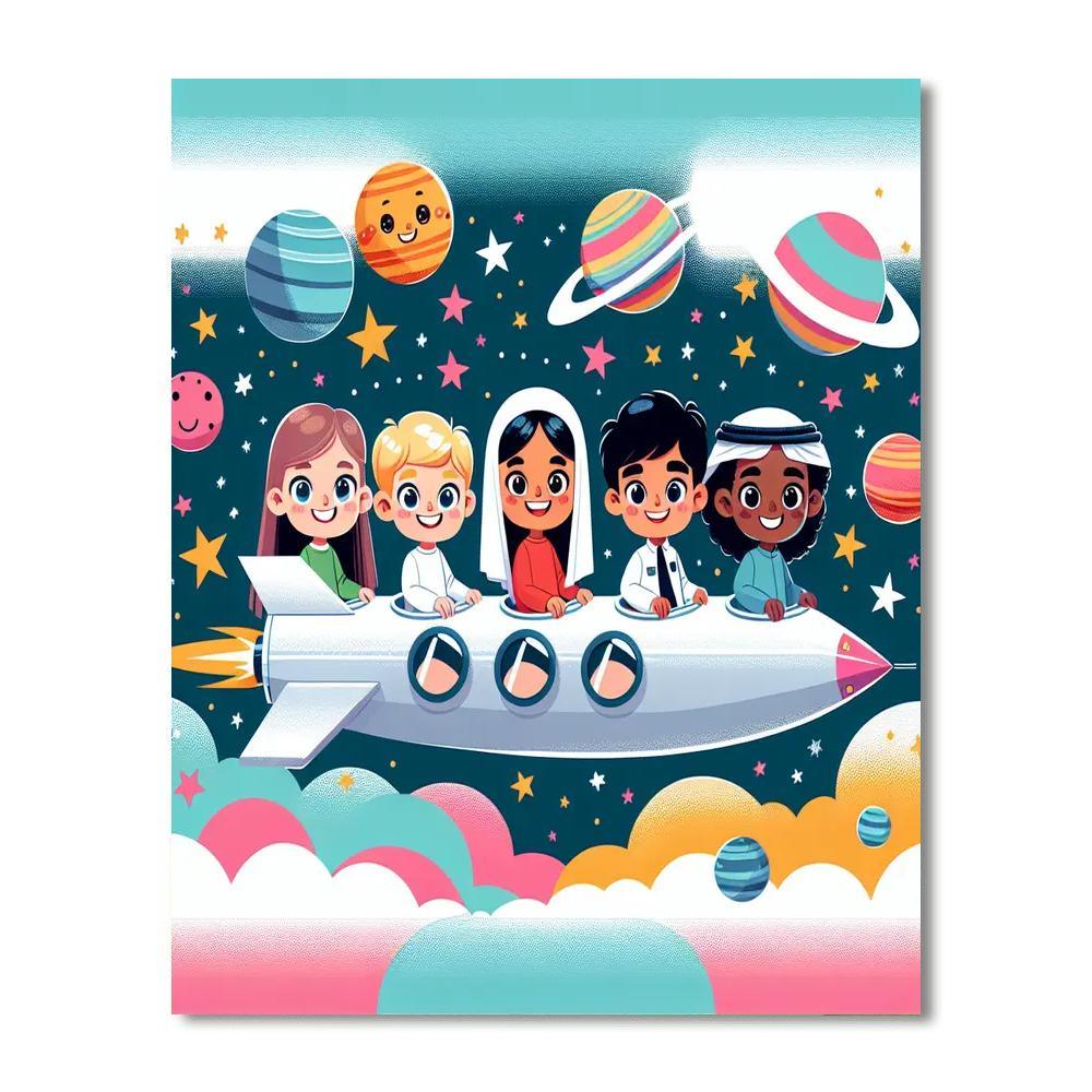 Galactic Starship Adventure Paint By Number